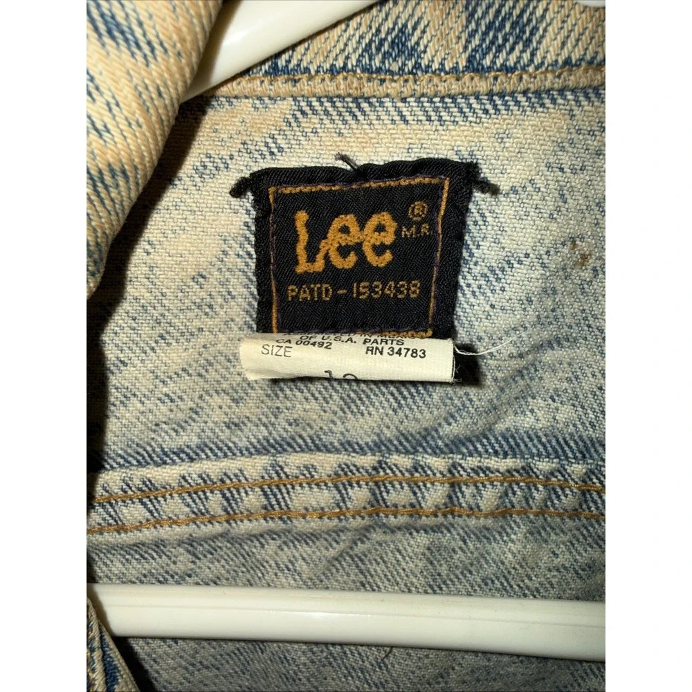 Vintage Lee Jacket Youth 12 80s USA Vintage Button Out One Of A Kind
